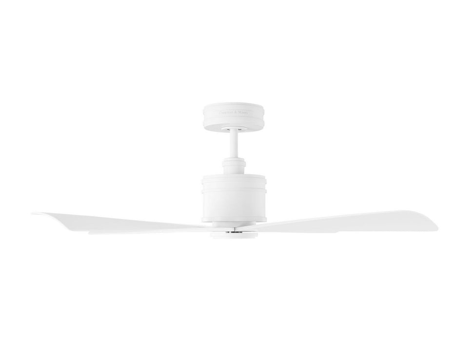 Visual Comfort Fan - 4LNCR44RZW - 44"Ceiling Fan - Launceton 44 - Matte White
