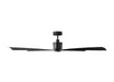 Visual Comfort Fan - 4LNCR72MBK - 72"Ceiling Fan - Launceton 72 - Midnight Black