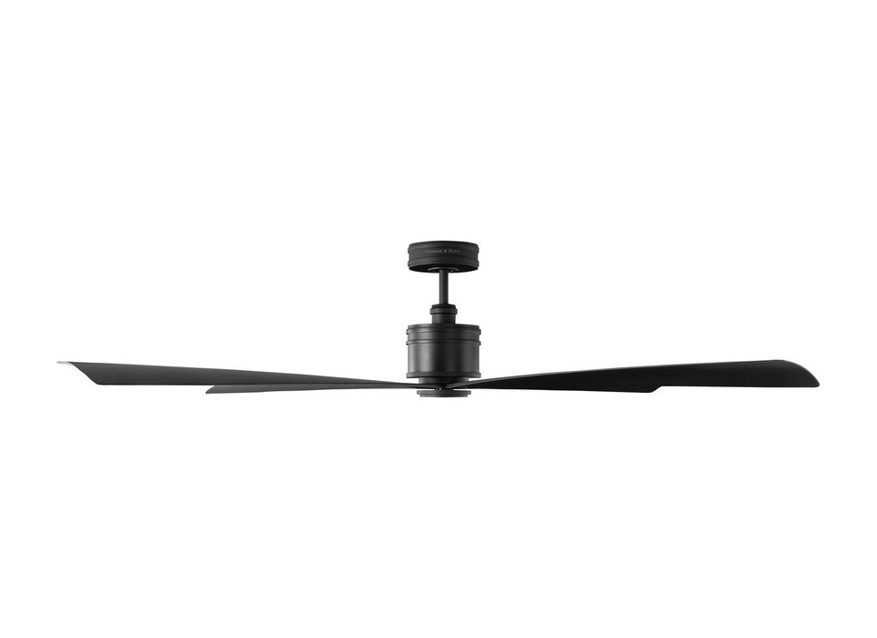 Visual Comfort Fan - 4LNCR72MBK - 72"Ceiling Fan - Launceton 72 - Midnight Black