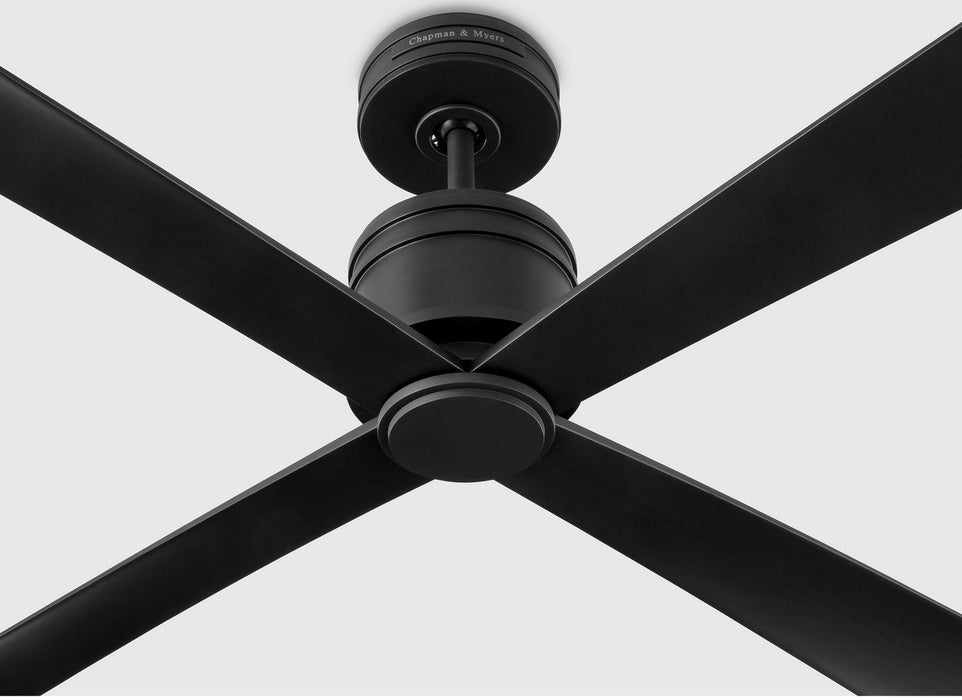 Visual Comfort Fan - 4LNCR72MBK - 72"Ceiling Fan - Launceton 72 - Midnight Black