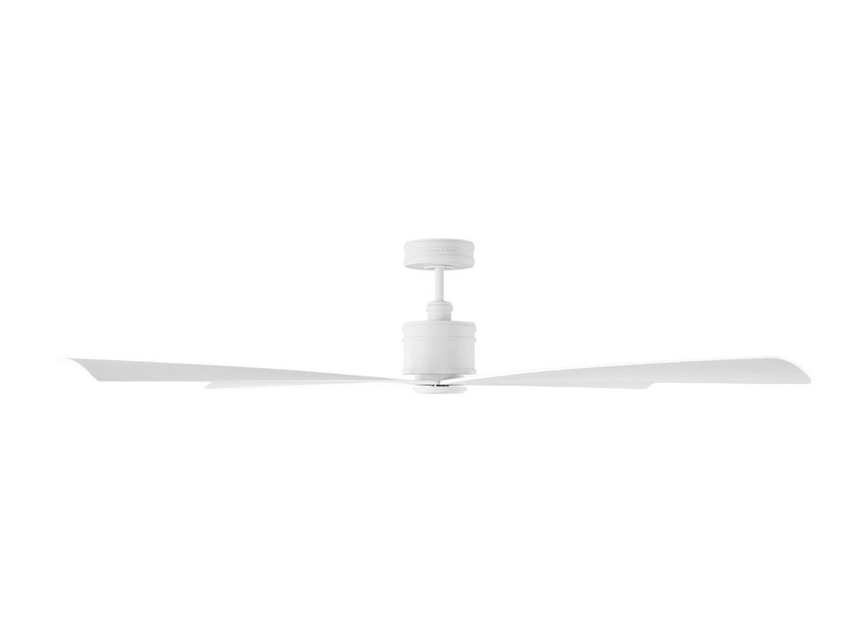 Visual Comfort Fan - 4LNCR72RZW - 72"Ceiling Fan - Launceton 72 - Matte White