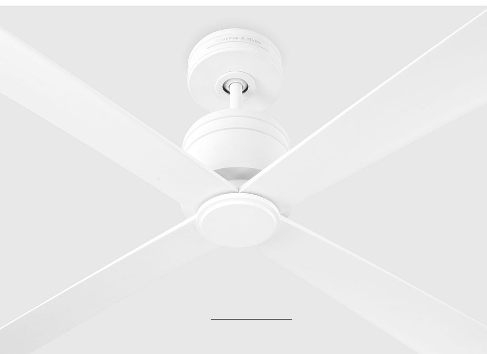 Visual Comfort Fan - 4LNCR72RZW - 72"Ceiling Fan - Launceton 72 - Matte White