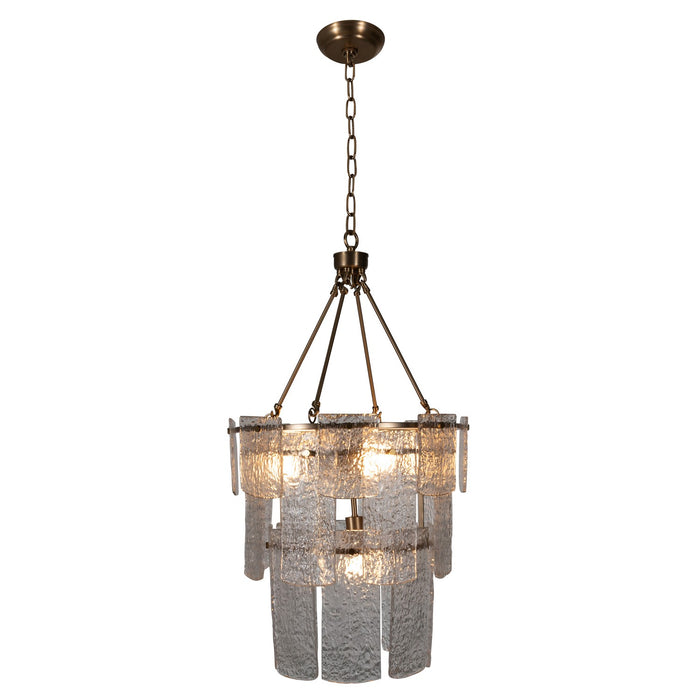 Gabby - SCH-175651 - Five Light Chandelier - Augusta - Antique Brass/Cast Glass