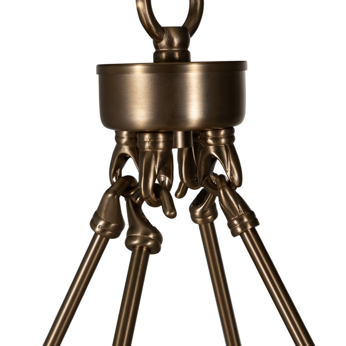 Gabby - SCH-175651 - Five Light Chandelier - Augusta - Antique Brass/Cast Glass