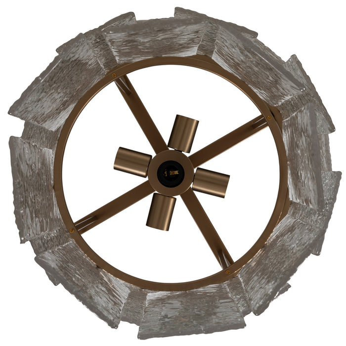 Gabby - SCH-175651 - Five Light Chandelier - Augusta - Antique Brass/Cast Glass