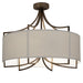 Gabby - SCH-175664 - Four Light Flush Mount - Lacey - Dark Bronze