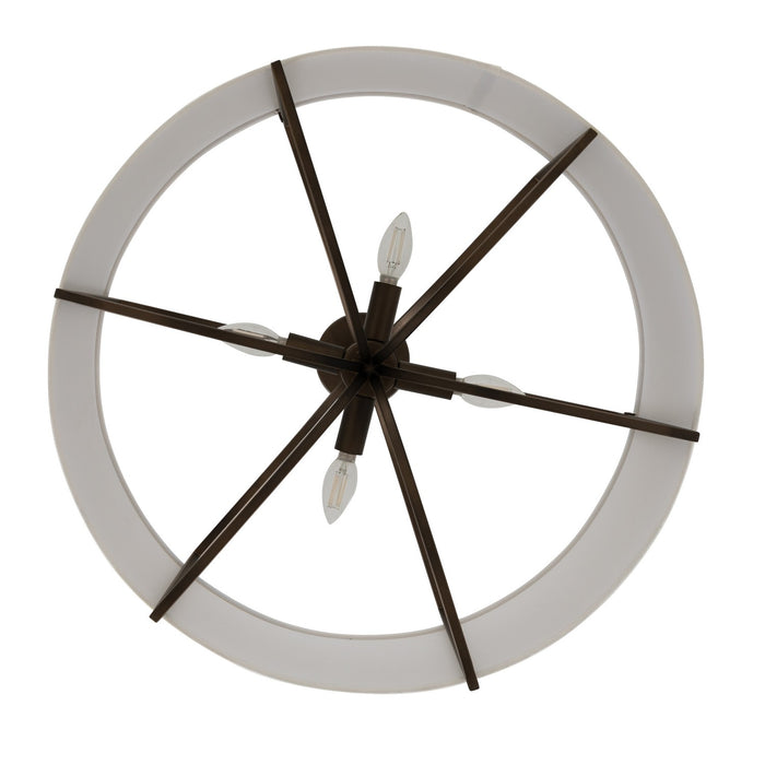 Gabby - SCH-175664 - Four Light Flush Mount - Lacey - Dark Bronze