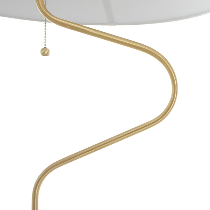 Gabby - SCH-175387 - One Light Floor Lamp - Lombard - Plaster White|Feather White Linen|Brass