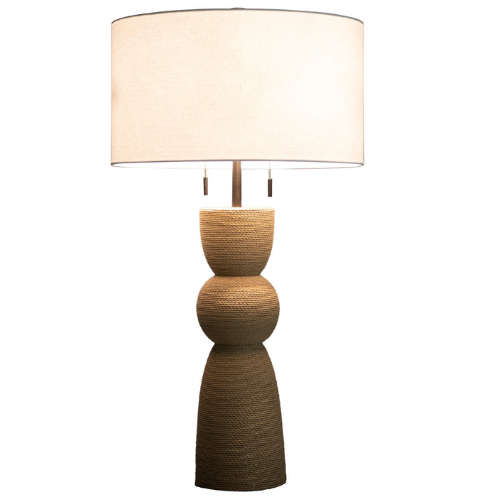 Gabby - SCH-175250 - One Light Table Lamp - Ridley - White Linen/Natural Seagrass/Brushed Dark Bronze