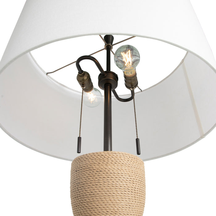 Gabby - SCH-175250 - One Light Table Lamp - Ridley - White Linen/Natural Seagrass/Brushed Dark Bronze