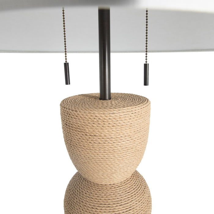 Gabby - SCH-175250 - One Light Table Lamp - Ridley - White Linen/Natural Seagrass/Brushed Dark Bronze