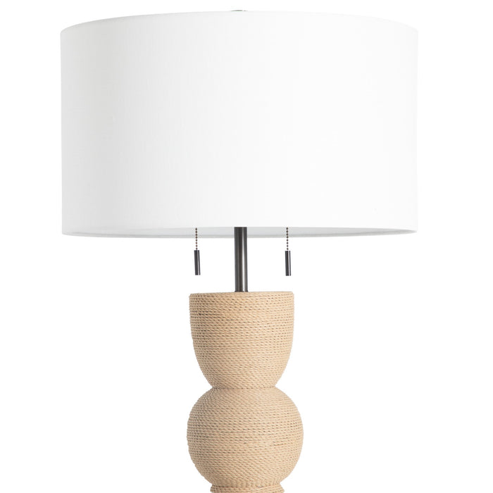Gabby - SCH-175250 - One Light Table Lamp - Ridley - White Linen/Natural Seagrass/Brushed Dark Bronze