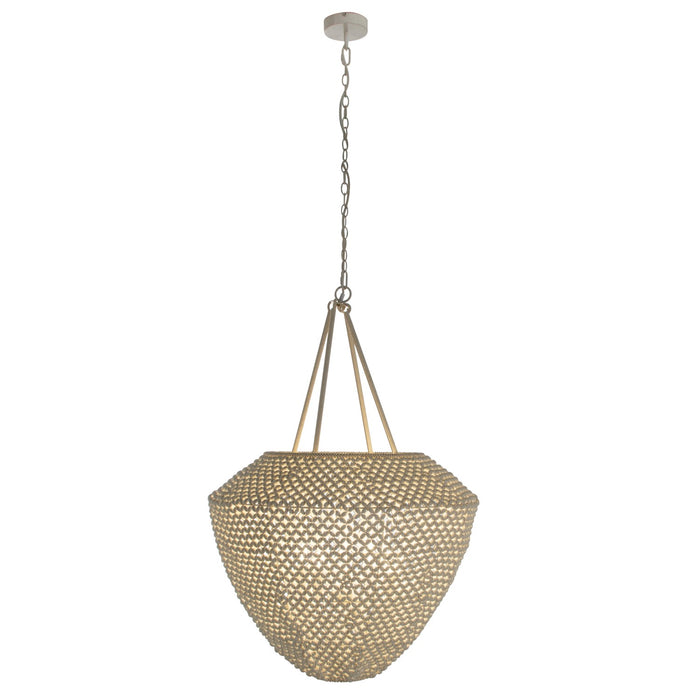 Gabby - SCH-175461 - Four Light Pendant - Rita Oval - Winter White/Natural