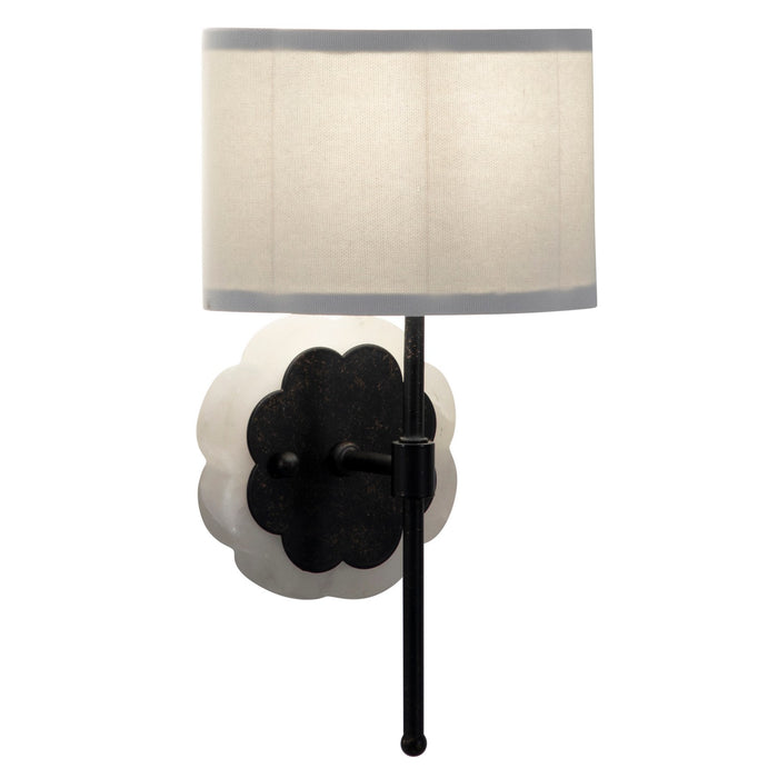 Gabby - SCH-175677 - One Light Wall Sconce - Shirley - Brushed Black/Natural Alabaster