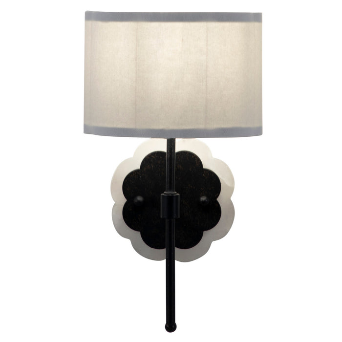 Gabby - SCH-175677 - One Light Wall Sconce - Shirley - Brushed Black/Natural Alabaster