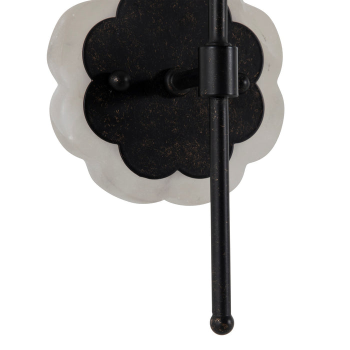 Gabby - SCH-175677 - One Light Wall Sconce - Shirley - Brushed Black/Natural Alabaster