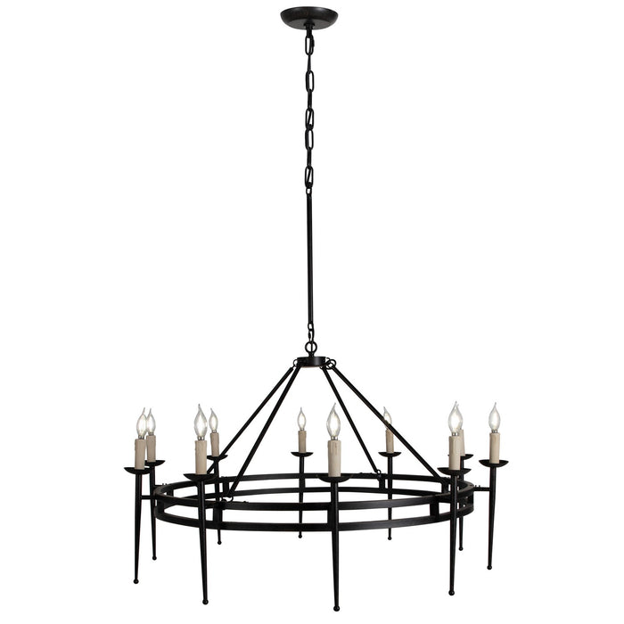 Gabby - SCH-175658 - Ten Light Chandelier - Tyrell - Antique Plaster White/Brushed Antique Black
