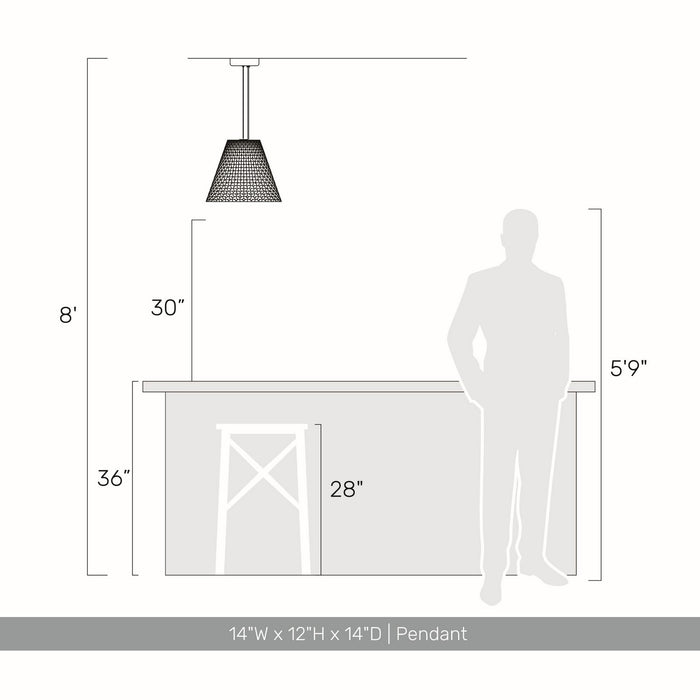 Golden - 2419-14 GCT - LED Pendant - Clarus - Matte Black