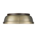 Golden - 3602-14 RBZ-AB - Two Light Flush Mount - Duncan - Rubbed Bronze