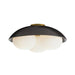 Arteriors - GADFC02 - Three Light Flush Mount - Glaze - Matte Black