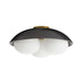 Arteriors - GADFC02 - Three Light Flush Mount - Glaze - Matte Black