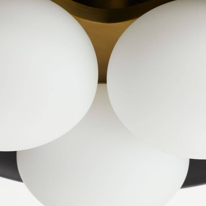 Arteriors - GADFC02 - Three Light Flush Mount - Glaze - Matte Black