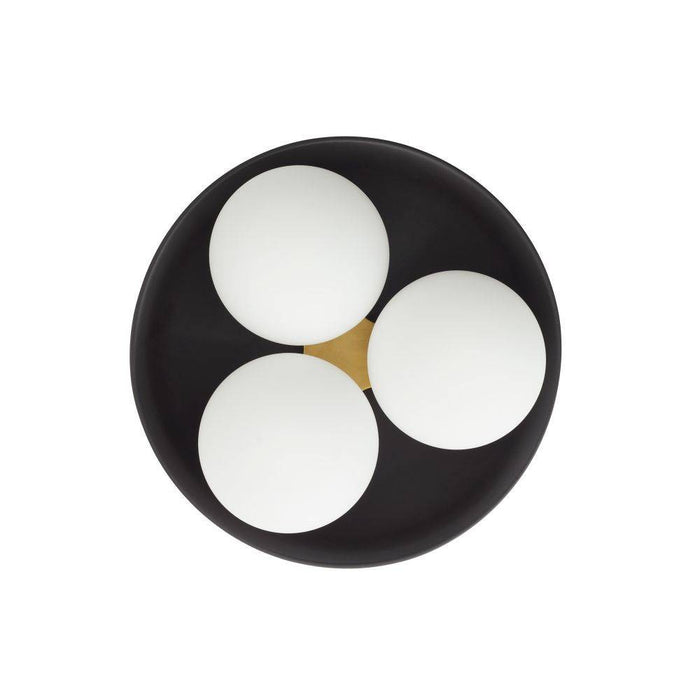 Arteriors - GADFC02 - Three Light Flush Mount - Glaze - Matte Black