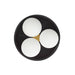 Arteriors - GADFC02 - Three Light Flush Mount - Glaze - Matte Black