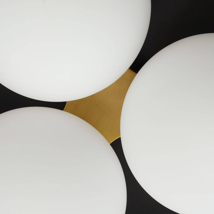 Arteriors - GADFC02 - Three Light Flush Mount - Glaze - Matte Black