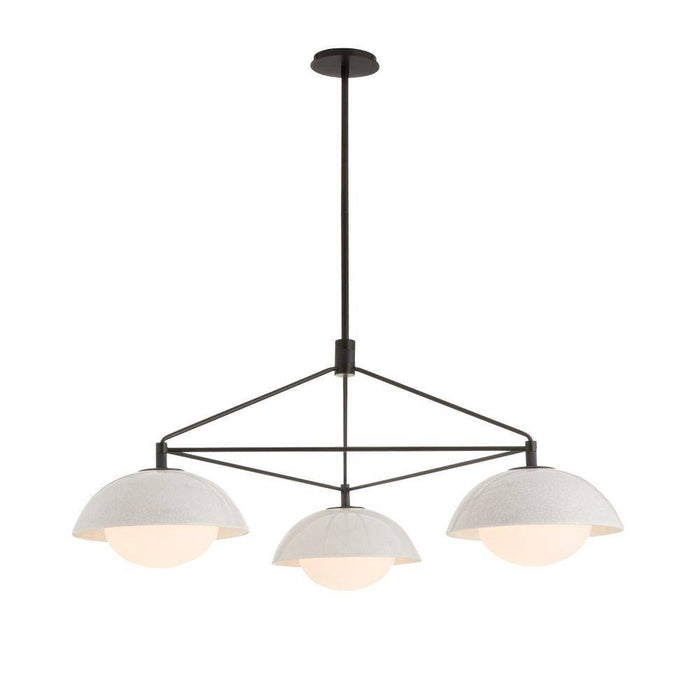 Arteriors - GADMC01 - Three Light Chandelier - Glaze - Ivory Stained Crackle
