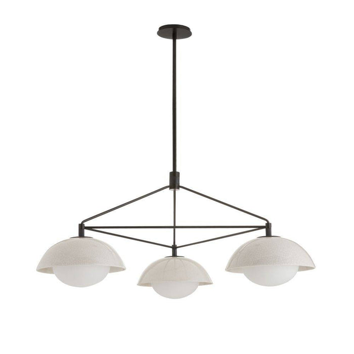 Arteriors - GADMC01 - Three Light Chandelier - Glaze - Ivory Stained Crackle