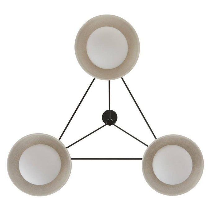 Arteriors - GADMC01 - Three Light Chandelier - Glaze - Ivory Stained Crackle