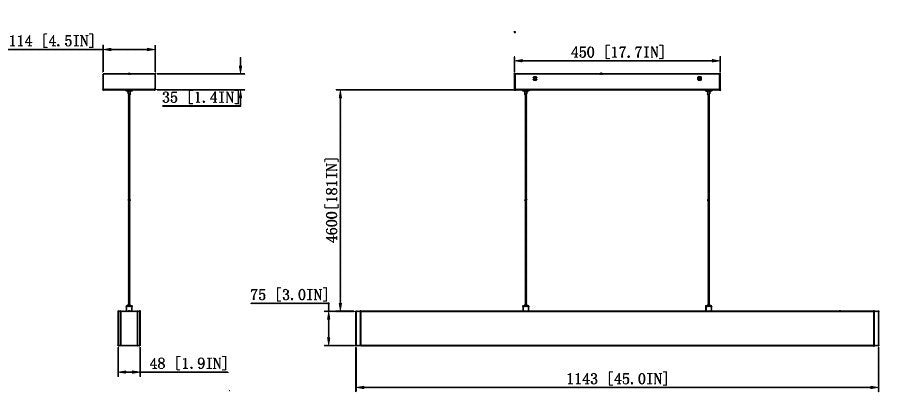 Z-Lite - 1016-45L-BN-LED - LED Linear Chandelier - Hudson - Brushed Nickel