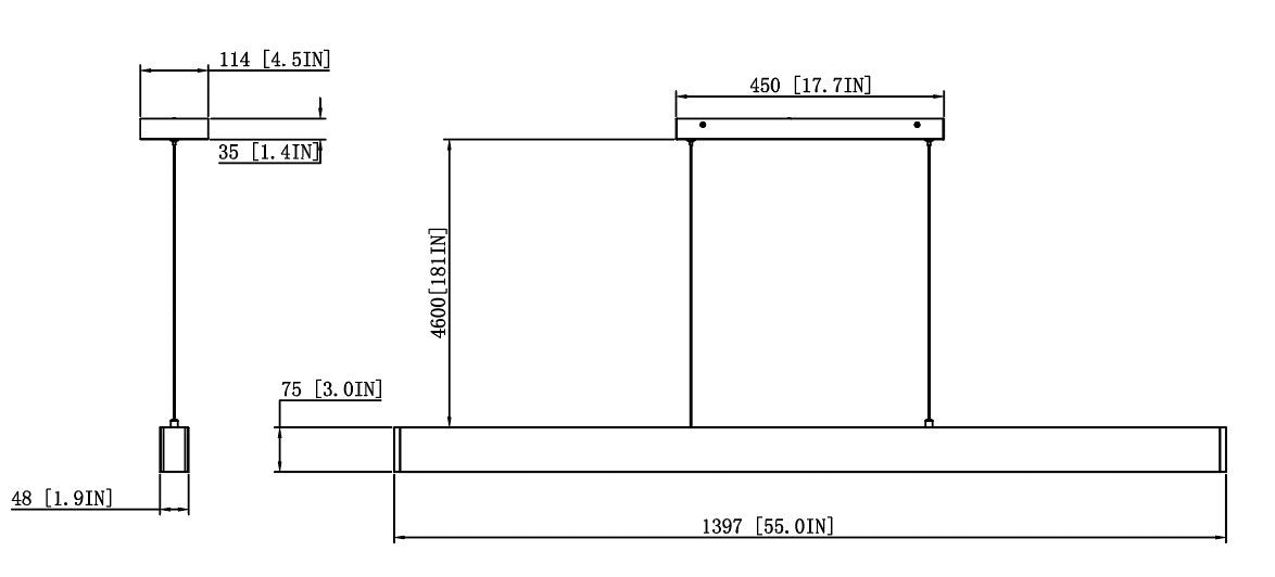 Z-Lite - 1016-55L-MB-LED - LED Linear Chandelier - Hudson - Matte Black