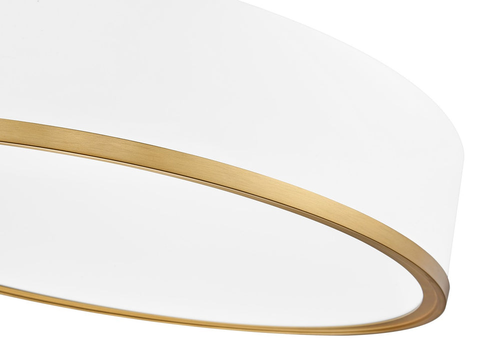 Z-Lite - 1018F20-MW-MGLD-LED - LED Flush Mount - Bradley - Matte White / Modern Gold