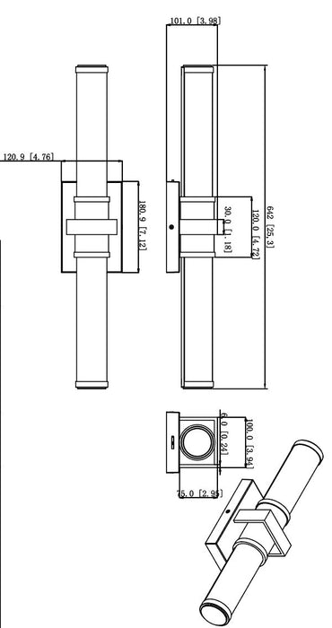 Z-Lite - 1019-25W-BN-LED - LED Vanity - Idris - Brushed Nickel