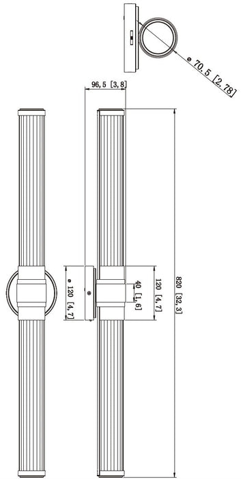 Z-Lite - 1020-32W-BN-LED - LED Vanity - Warwick - Brushed Nickel