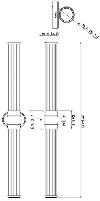 Z-Lite - 1020-40W-BN-LED - LED Vanity - Warwick - Brushed Nickel