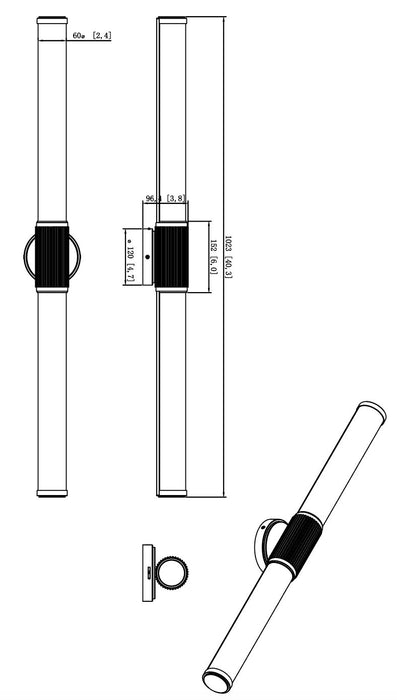Z-Lite - 1021-40W-MB-LED - LED Vanity - Solange - Matte Black