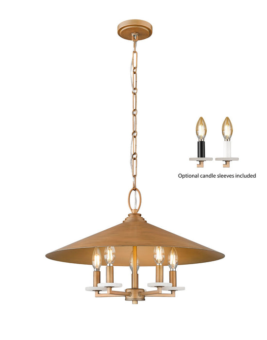 Z-Lite - 1953-22SGD - Five Light Pendant - Rialto - Signature Gold