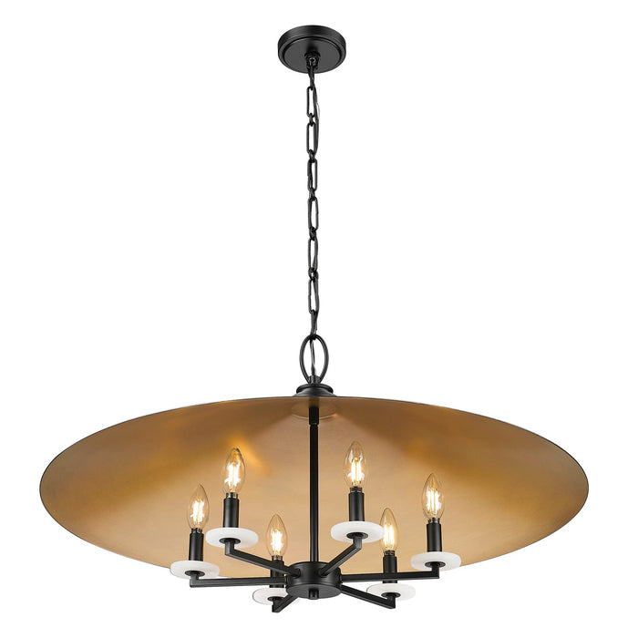 Z-Lite - 1953-32MB - Six Light Pendant - Rialto - Matte Black