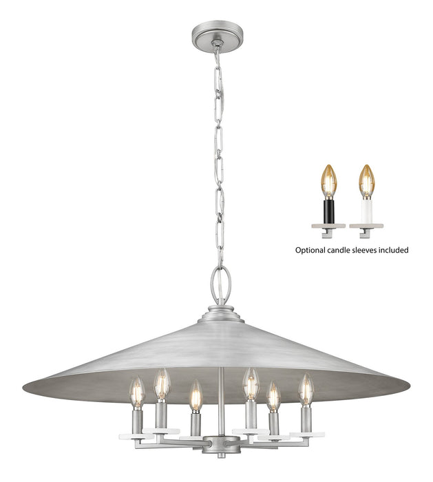 Z-Lite - 1953-32SPT - Six Light Pendant - Rialto - Signature Pewter
