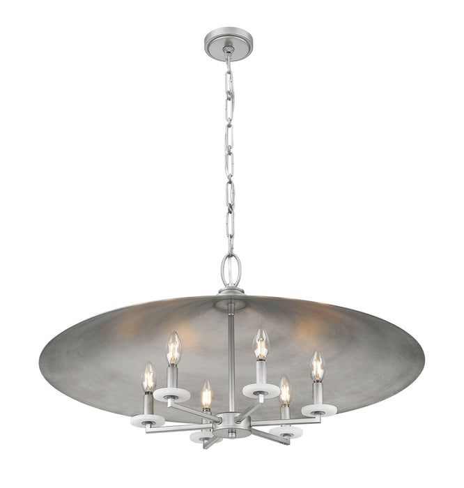 Z-Lite - 1953-32SPT - Six Light Pendant - Rialto - Signature Pewter