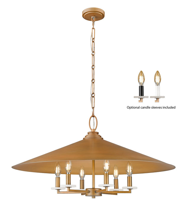 Z-Lite - 1953-32SGD - Six Light Pendant - Rialto - Signature Gold