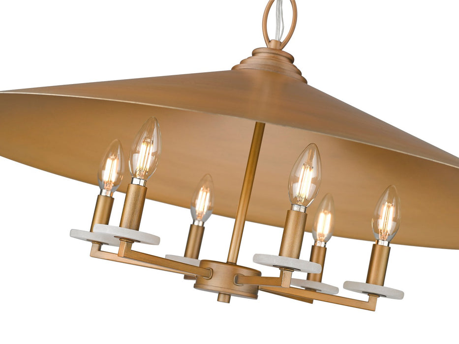 Z-Lite - 1953-32SGD - Six Light Pendant - Rialto - Signature Gold