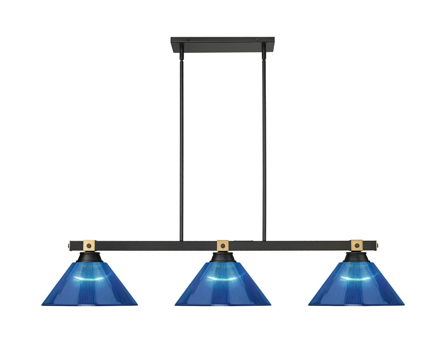 Z-Lite - 1955-3MB-RB-ARDB - Three Light Billiard - Bronte - Matte Black / Rubbed Brass