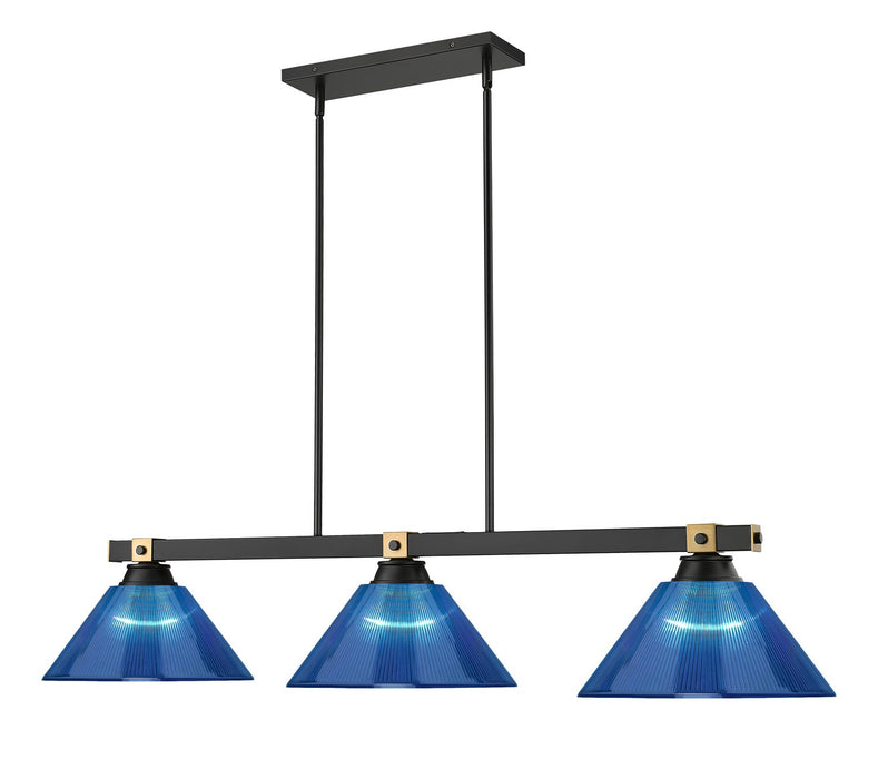Z-Lite - 1955-3MB-RB-ARDB - Three Light Billiard - Bronte - Matte Black / Rubbed Brass