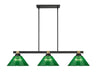 Z-Lite - 1955-3MB-RB-ARG - Three Light Billiard - Bronte - Matte Black / Rubbed Brass