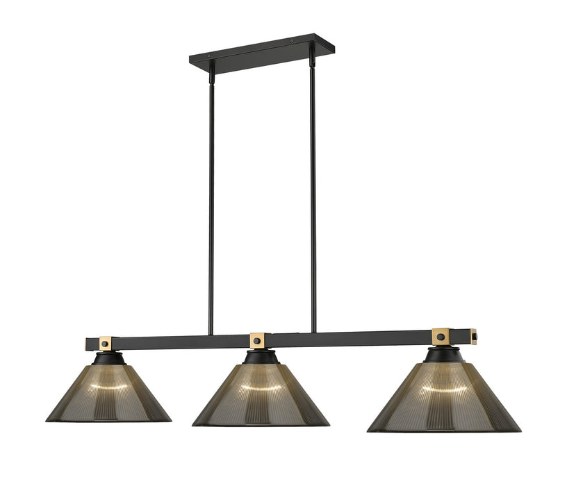Z-Lite - 1955-3MB-RB-ARS - Three Light Billiard - Bronte - Matte Black / Rubbed Brass