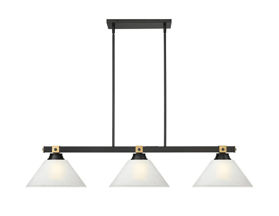 Z-Lite - 1955-3MB-RB-AWL14 - Three Light Billiard - Bronte - Matte Black / Rubbed Brass